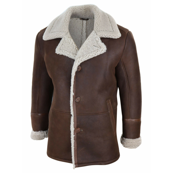 Mens Brown Sheepskin Jacket