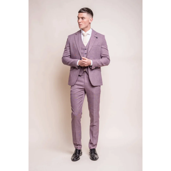 Mens Blush Pink Summer Linen Suit