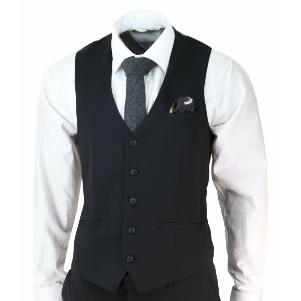 Mens Black 3 Piece Suit