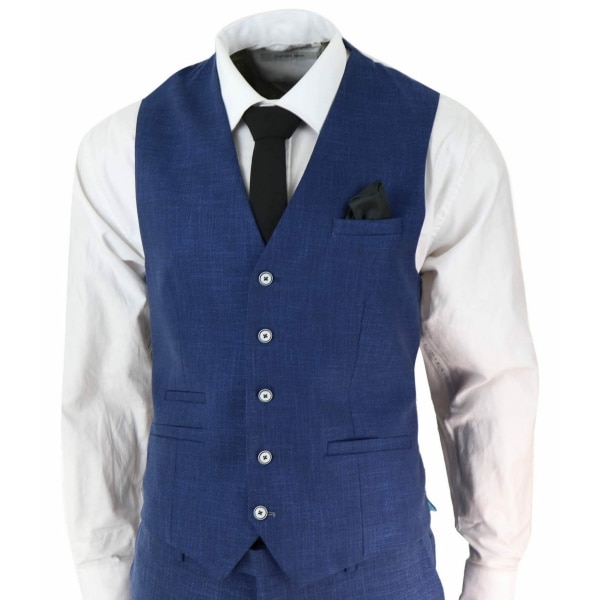 Mens Blue Summer Linen Suit