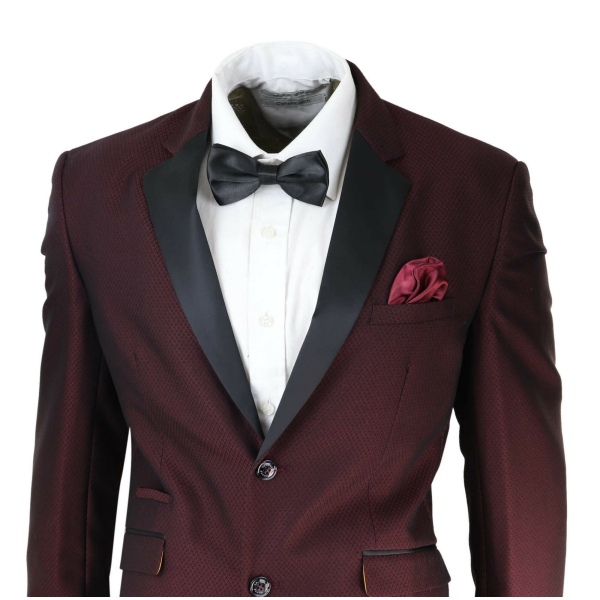 Mens Wine Tuxedo Dinner Suit