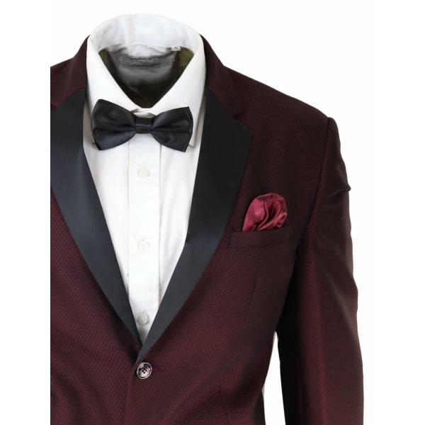 Mens Wine Tuxedo Dinner Suit