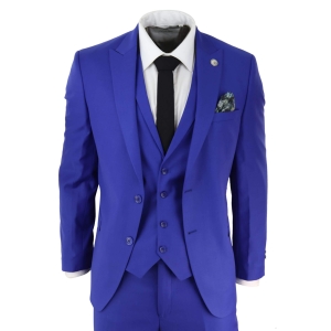 Mens Royal Blue Tailored Fit Suit