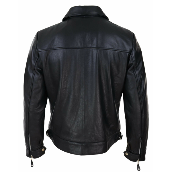 Mens Classic Black-Brown Leather Jacket