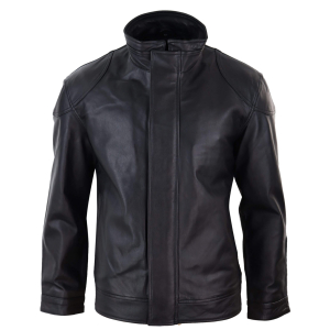 Real Leather Mens Black Soft Jacket