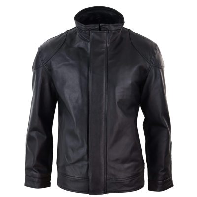 Real Leather Mens Black Soft Jacket