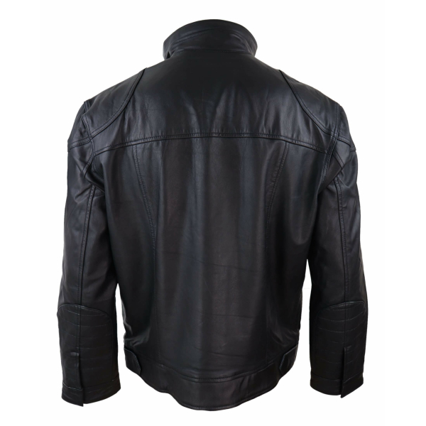 Real Leather Mens Black Soft Jacket