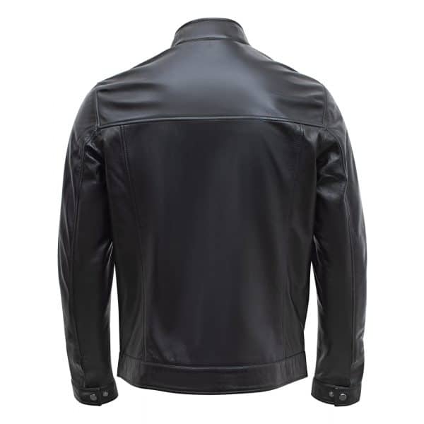 Happy Gentleman B107 - Lamb Leather Clean Style Black Jacket for Men - Slim Fit