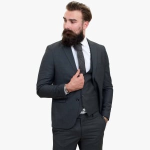 Happy Gentleman GRINGO Grey 3 Piece Wool Suit