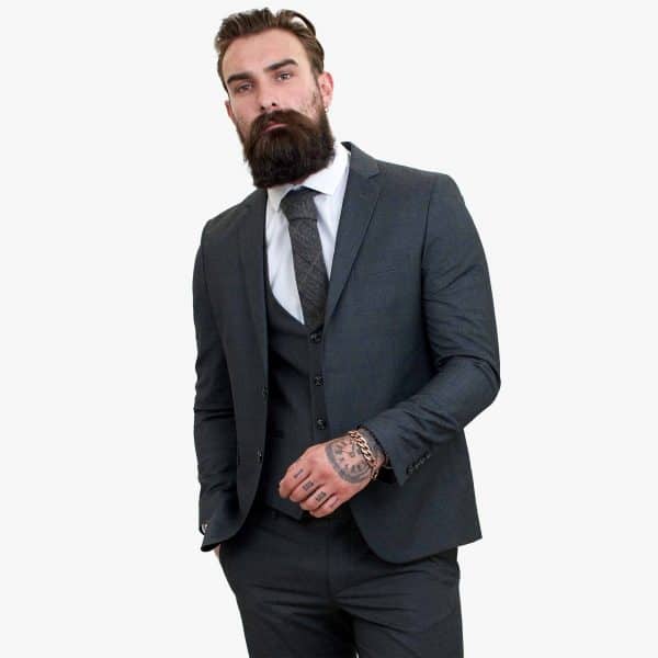 Happy Gentleman GRINGO Grey 3 Piece Wool Suit