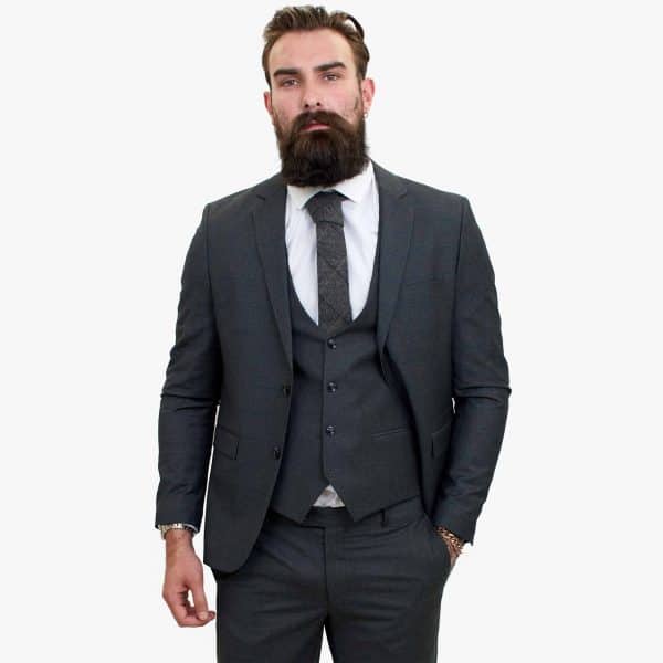 Happy Gentleman GRINGO Grey 3 Piece Wool Suit