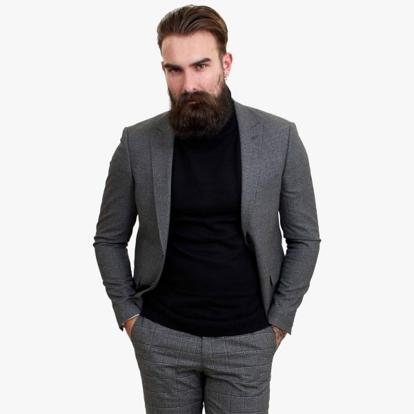 Happy Gentleman PIACERE Wool Grey 3 Piece Suit with Tailored Fit