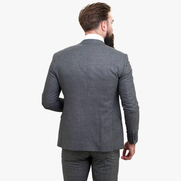 Happy Gentleman PIACERE Wool Grey 3 Piece Suit with Tailored Fit