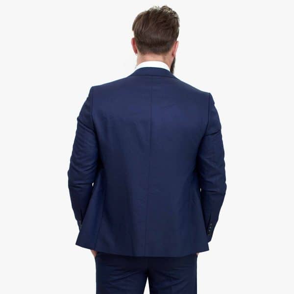 Happy Gentleman PREGO Wool Navy Blue 3 Piece Suit Tailored Fit