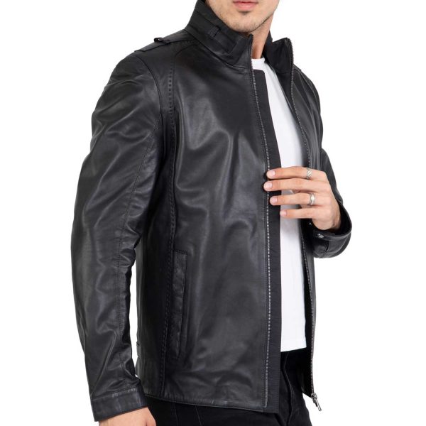 Genuine Lamb Leather Long Jacket for Men Tailored Fit - B208