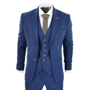 Cavani Orson – Blue Twill 3 Piece Suit