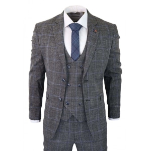 Cavani Power – Grey Glen Check 3 Piece Suit