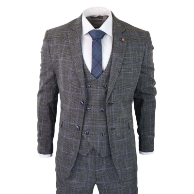 Cavani Power - Grey Glen Check 3 Piece Suit