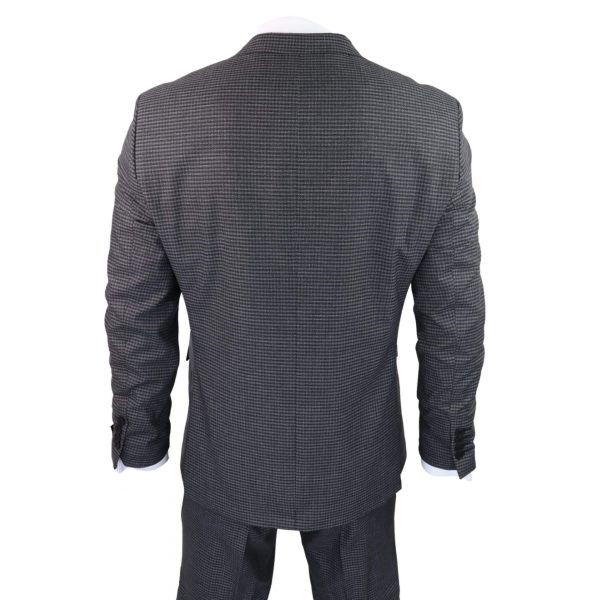 Dark-Grey Sheppard's Check 3 Piece Suit - RK20-12