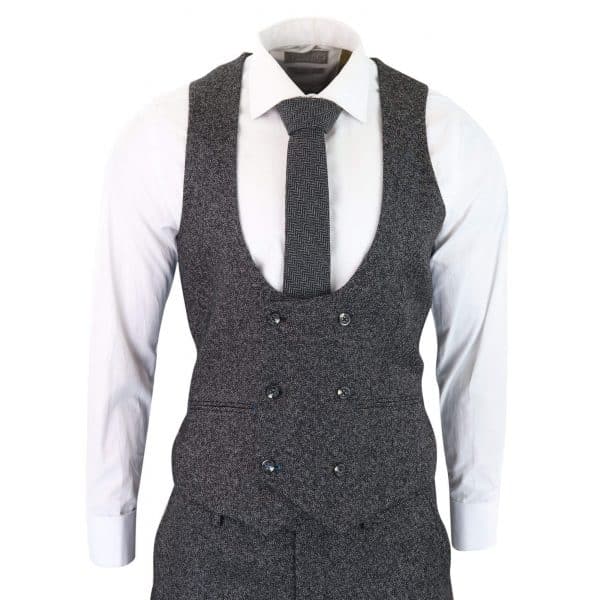 Men's Charcoal-Grey 3 Piece Suit