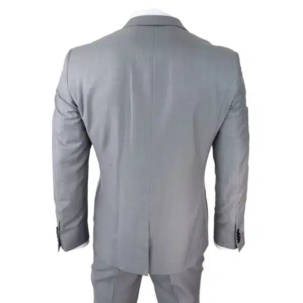 Mens Light Grey 3 Piece Suit Classic Stitch Wedding Summer Prom Classic Grooms