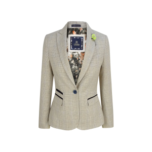 Ladies Tweed Cream Blazer