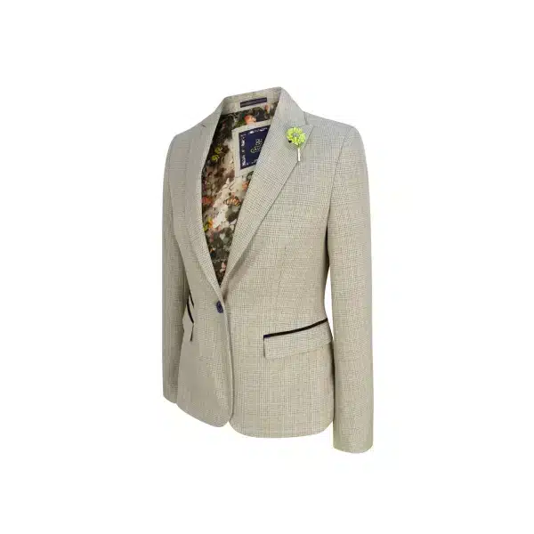 Ladies Tweed Cream Blazer