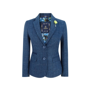 Ladies Blue Tweed Formal Blazer