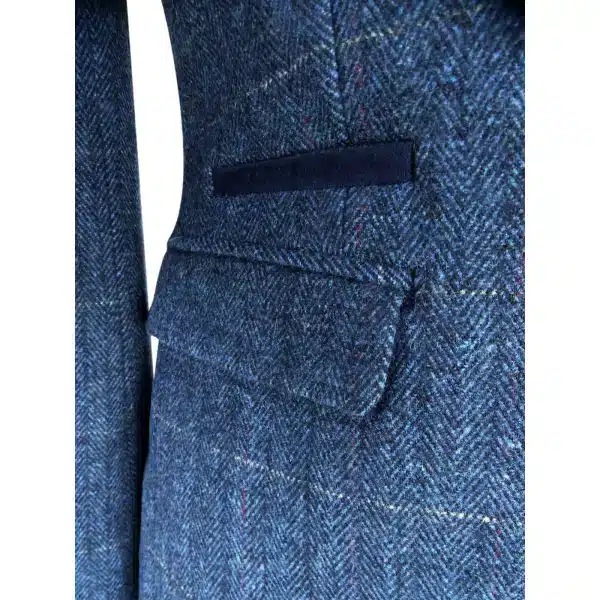 Ladies Blue Tweed Formal Blazer