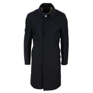 Mens Long Black Wool Overcoat