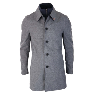 Mens Brando Mac Grey Overcoat