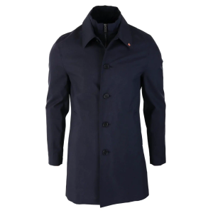 Mens Brando Navy Overcoat