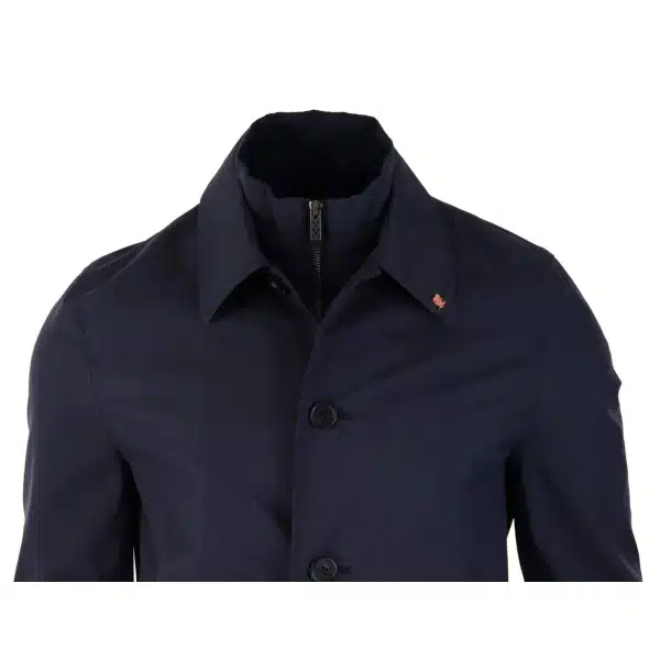 Mens Brando Navy Overcoat