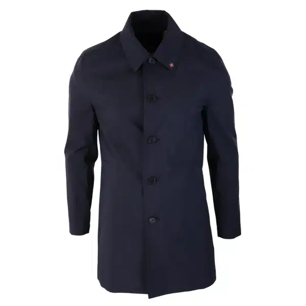 Mens Brando Navy Overcoat