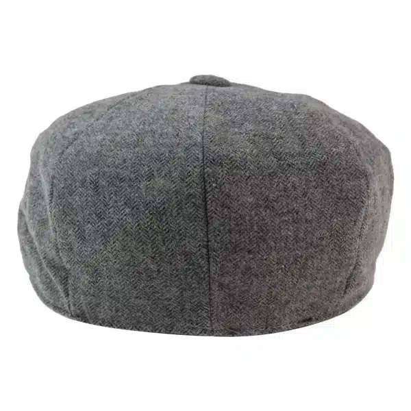 Mens 8 Panel Newsboy Cap - Cavani Martez - Dark Grey