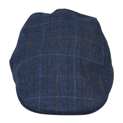 Mens Grandad Baker Flat Navy Cap 8 Panel Tweed Vintage Classic Smart Casual 1920s