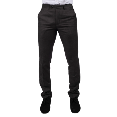 Mens Dark Grey Charcoal Trousers Classic Stitch Wedding Summer Prom Classic