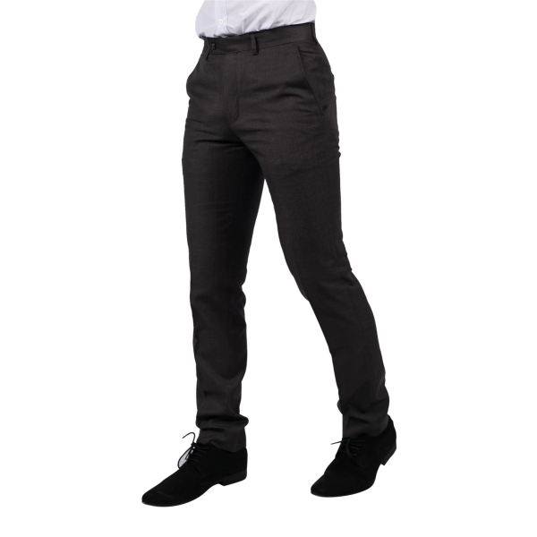 Mens Dark Grey Charcoal Trousers Classic Stitch Wedding Summer Prom Classic