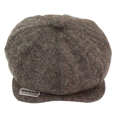 8-Panel Brown Cap with Razor Blade