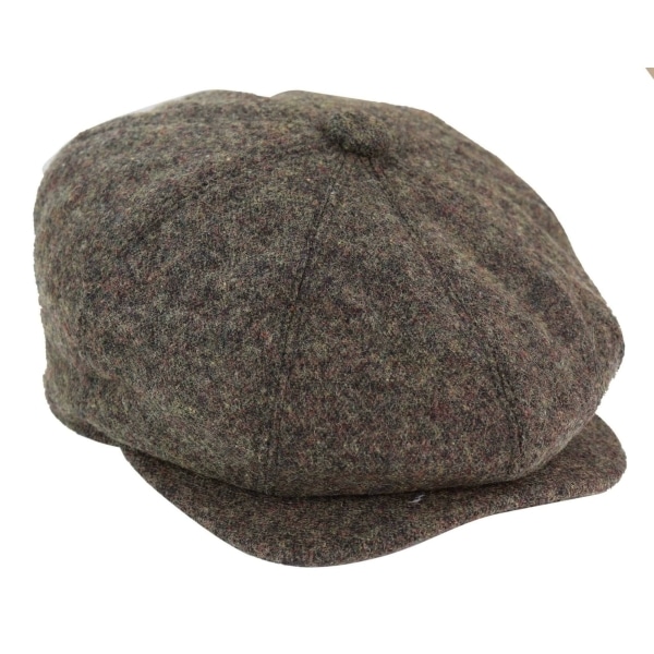 8-Panel Brown Cap with Razor Blade