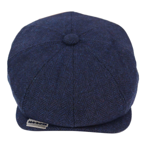 8-Panel Newsboy Hat with Razor Blade Navy