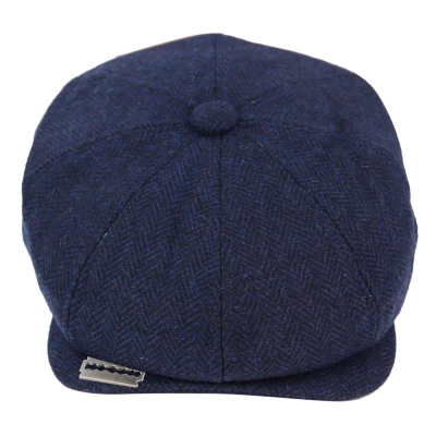 8-Panel Newsboy Hat with Razor Blade Navy