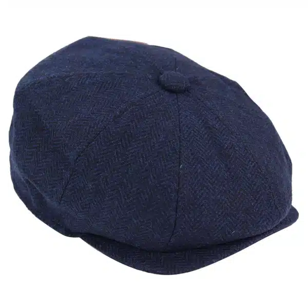 8-Panel Newsboy Hat with Razor Blade Navy