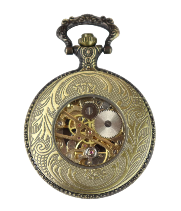 Automatic Mechanical Vintage Pocket Watch Gold Color