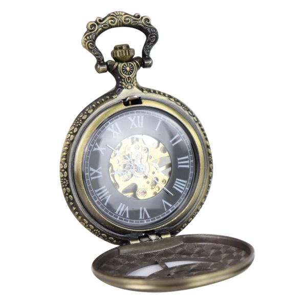 Automatic Mechanical Vintage Pocket Watch Gold Color