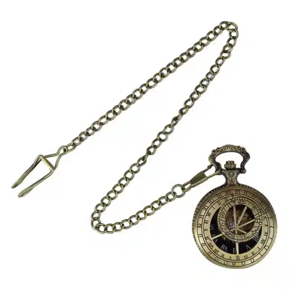 Automatic Mechanical Vintage Pocket Watch Gold Color