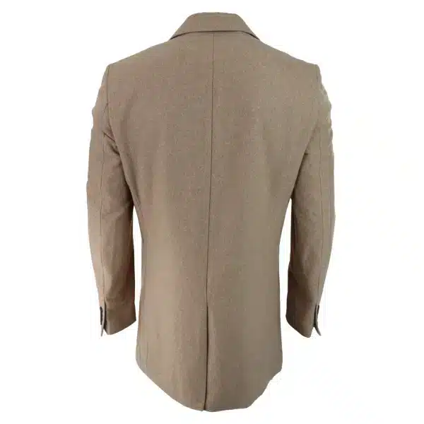 Cavani Mens Classic 3/4 Length Camel Overcoat