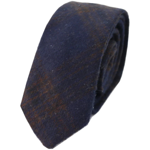 281 – Men’s Blue Herringbone Tweed Wool Tie & Handkerchief 2″