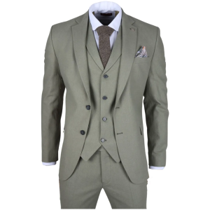 TP-22 Men’s Sage 3-Piece Linen Summer Wedding Suit