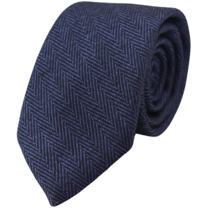 Men’s Tweed Blue Herringbone Tie & Pocket Square Set